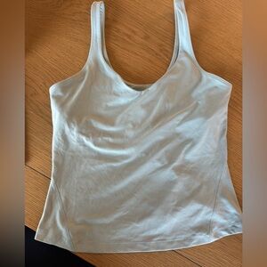 lululemon athletica align tank, with built in bra. Light sage color, size 10